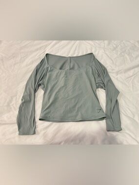 Gymshark Long Sleeve Tee in Light Sage Green
